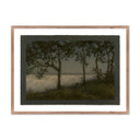 Veridian The Night Is Bright by Lina Gordievsky - 48X36 Rustic Walnut