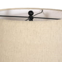 Luxe Nerissa Floor Lamp - Glossy Black Cast Aluminum