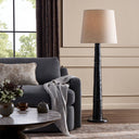 Luxe Nerissa Floor Lamp - Glossy Black Cast Aluminum