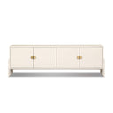 Valentina Cressida Media Console - Ivory Painted Linen