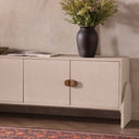 Valentina Cressida Media Console - Ivory Painted Linen