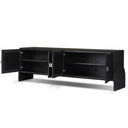 Valentina Cressida Media Console - Black Linen