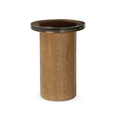 Lira Small End Table - Smoked Brown Cast Glass