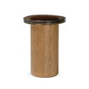 Lira Small End Table - Smoked Brown Cast Glass