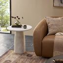 Verity Janice End Table - Textured Lunar Concrete