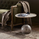 Solara Viola End Table - Antique White Marble
