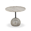 Solara Viola End Table - Antique White Marble
