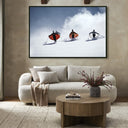 Luxe Haven Caped Skiers by Slim Aarons - 72X48 Black Maple