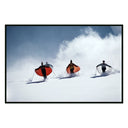 Luxe Haven Caped Skiers by Slim Aarons - 72X48 Black Maple