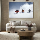 Luxe Haven Caped Skiers by Slim Aarons - 72X48 White Oak