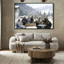 Aether Collection Drinks At Gstaad by Slim Aarons - 72X48 Black Maple
