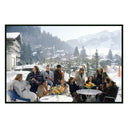 Aether Collection Drinks At Gstaad by Slim Aarons - 48X32 Black Maple