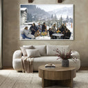 Aether Collection Drinks At Gstaad by Slim Aarons - 72X48 White Maple