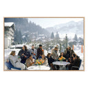 Aether Collection Drinks At Gstaad by Slim Aarons - 48X32 White Oak
