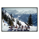 Alpine Elegance Lounging In Gstaad by Slim Aarons - 48X32 Black Maple