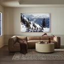 Alpine Elegance Lounging In Gstaad by Slim Aarons - 72X48 White Oak