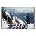 Alpine Elegance Lounging In Gstaad by Slim Aarons - 36X24 Rustic Walnut