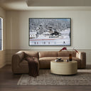 Iconic Skiing In Seefeld by Slim Aarons - 72X48 Black Maple