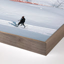 Iconic Skiing In Seefeld by Slim Aarons - 72X48 Rustic Walnut