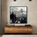 Artistry Luxe Alpine Skiing by Slim Aarons - 48X48 Black Maple