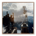 Artistry Luxe Alpine Skiing by Slim Aarons - 48X48 Rustic Walnut