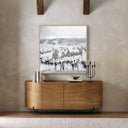 LuxeVista Skiing In Vail by Slim Aarons - 48X48 White Oak