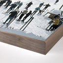 LuxeVista Skiing In Vail by Slim Aarons - 48X48 Rustic Walnut