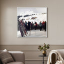 Opulent Lech Ice Bar II by Slim Aarons - 48X48 White Maple