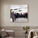 Opulent Lech Ice Bar II by Slim Aarons - 48X48 White Oak