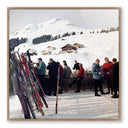 Opulent Lech Ice Bar II by Slim Aarons - 48X48 Rustic Walnut