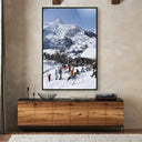 Alpine Adventure Zermatt Skiing II by Slim Aarons - 48X72 Black Maple