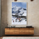Alpine Adventure Zermatt Skiing II by Slim Aarons - 48X72 White Maple