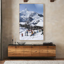 Alpine Adventure Zermatt Skiing II by Slim Aarons - 48X72 White Oak