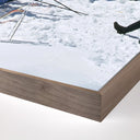 Alpine Adventure Zermatt Skiing II by Slim Aarons - 32X48 Rustic Walnut