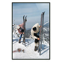 Aetherial On The Slopes Of Sugarbush by Slim Aarons - 32X48 Black Maple
