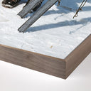 Aetherial On The Slopes Of Sugarbush by Slim Aarons - 24X36 Rustic Walnut