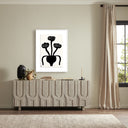 Celeste Collection Woodblock Floral I by Roseanne Kenny - 30X40 White Maple