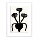 Celeste Collection Woodblock Floral I by Roseanne Kenny - 24X32 White Maple