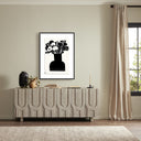 Aetherial Woodblock Floral II by Roseanne Kenny - 30X40 Black Maple