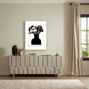 Aetherial Woodblock Floral II by Roseanne Kenny - 30X40 White Oak