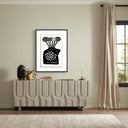 Opulent Woodblock Floral III by Roseanne Kenny - 30X40 Black Maple