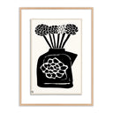 Opulent Woodblock Floral III by Roseanne Kenny - 24X32 White Oak