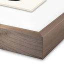 Opulent Woodblock Floral III by Roseanne Kenny - 12X18 Rustic Walnut