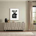 Opulent Woodblock Floral III by Roseanne Kenny - 30X40 Rustic Walnut