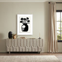 Luxe Artistry Woodblock Floral IV by Roseanne Kenny - 30X40 White Maple