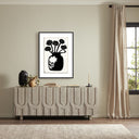 Luxe Artistry Woodblock Floral IV by Roseanne Kenny - 30X40 Black Maple