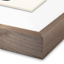 Luxe Artistry Woodblock Floral IV by Roseanne Kenny - 18X24 Rustic Walnut