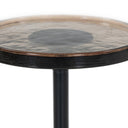 Opal Viola Accent Table - Smoked Brown Cast Glass
