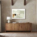 Verve Art Contour by Dan Hobday - 36X48 Rustic Walnut