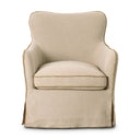 Novara Slipcover Swivel Chair - Broadway Dune